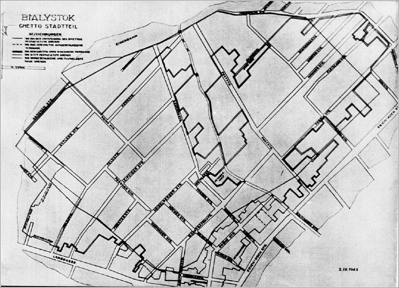 Map of the Bialystok ghetto